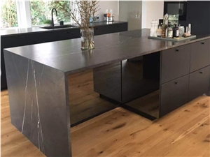 Pietra Grey Marble Kitchen Countertop, Bulgarian Grey Kitchen Countertop, Island Top