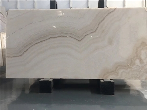 Turkey White Onyx Slab Backlight Vein Cut