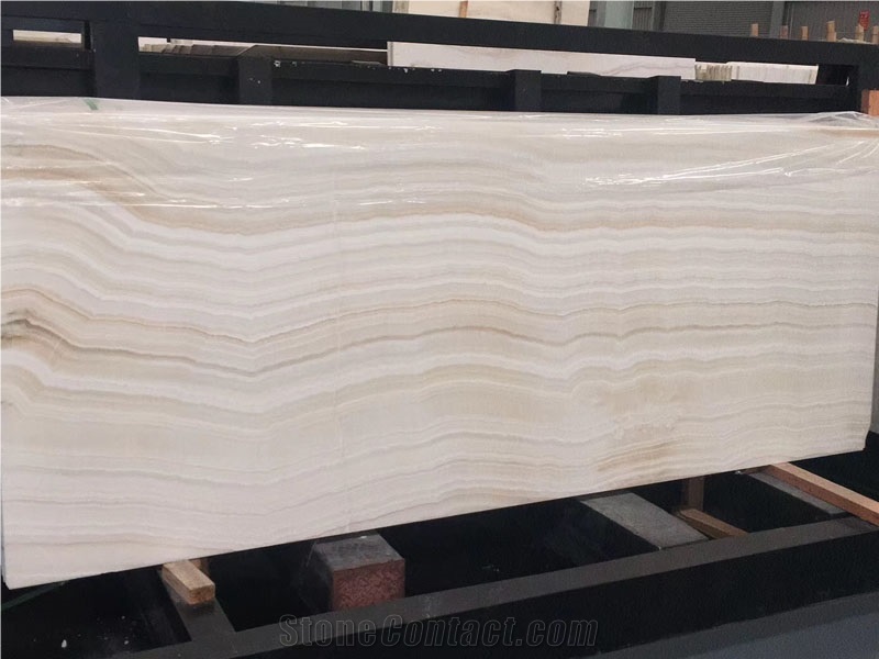 Turkey White Onyx Slab Backlight Vein Cut