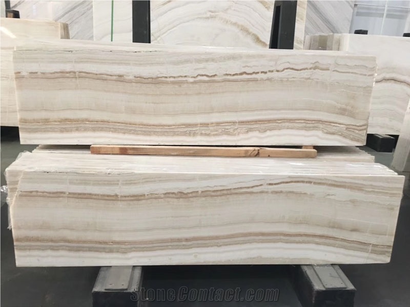 Turkey White Onyx Slab Backlight Vein Cut
