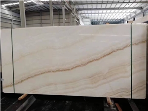 White Veins Onyx Slab