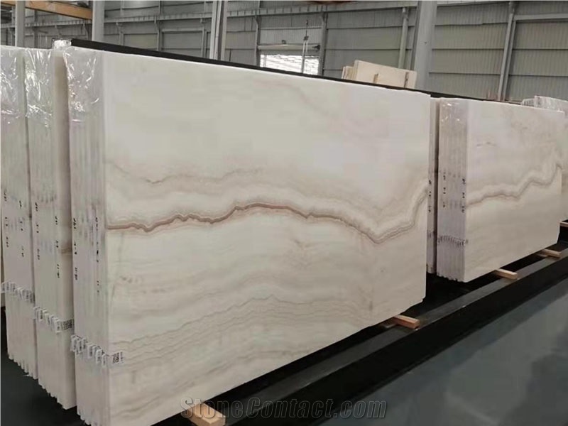 White Veins Onyx Slab