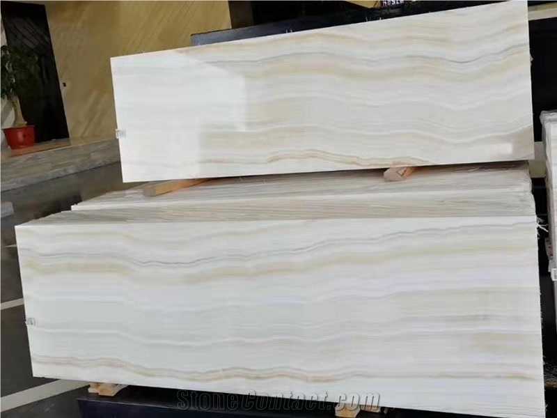 White Veins Onyx Slab