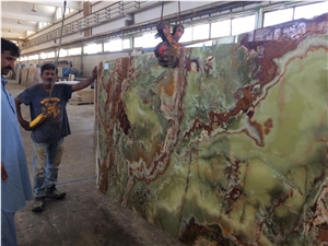 Multi Green Onyx Slabs