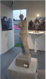 Venere Di Milo Statue in Basalt Pietra Lavica