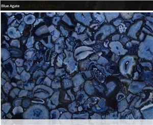 Blue Agate Semiprecious Stone, Gemstone Slabs
