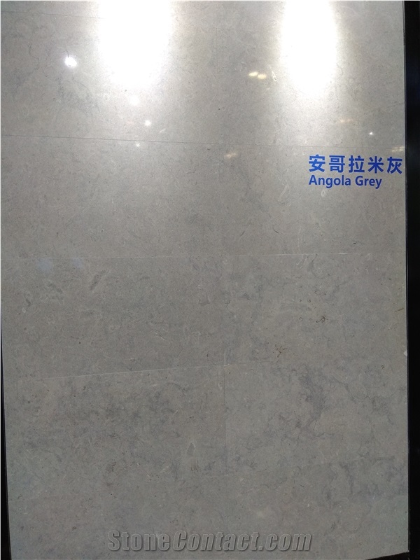 Angola Grey Limestone Slabs, Tiles