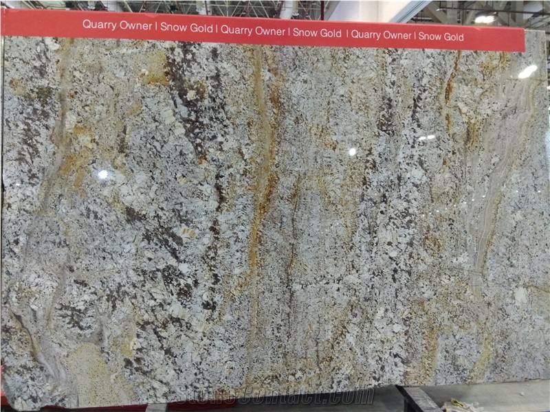 Snow Gold Granite Slabs, Tiles