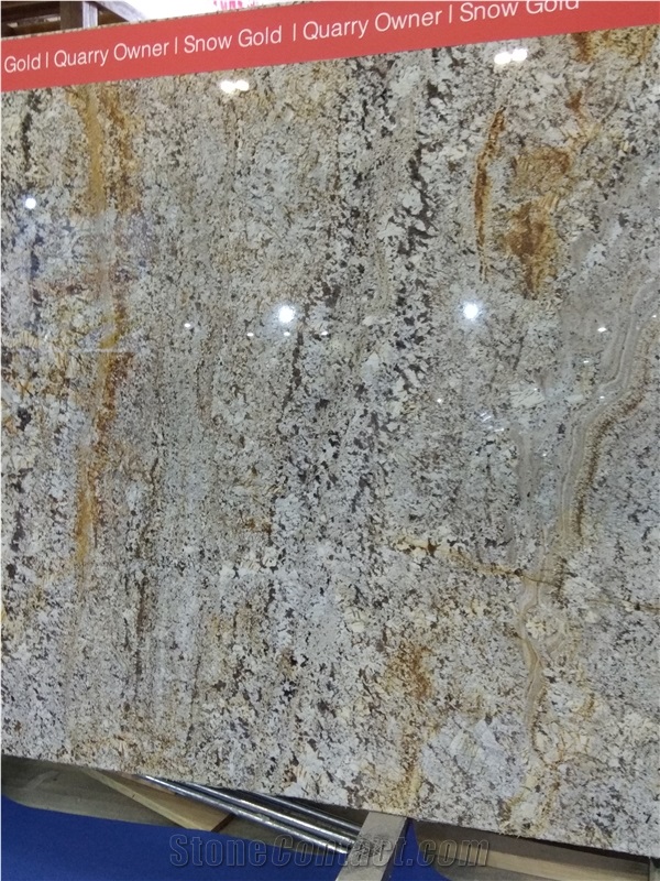 Snow Gold Granite Slabs, Tiles