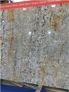 Snow Gold Granite Slabs, Tiles