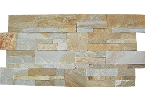 Brazil Gold Slate Wall Cladding Ledge Panel