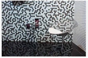 Hexagonal 34x50 Glass Mosaic Nero