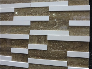 Ziczac Marble Stone Ledger Wall Panel Ziczac Marble Stone Ledger Wall Panel