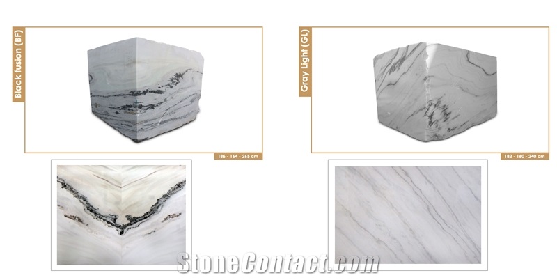 Ariana Lazuli White Marble Block