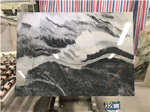 Ya"An White Marble,Shanshui Bai Marble Slab