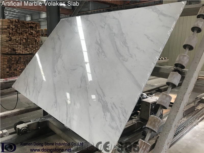Artificial Marble Volakas Slab from Doingstone