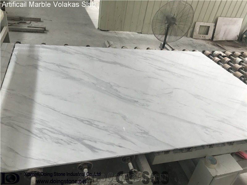 Artificial Marble Volakas Slab from Doingstone