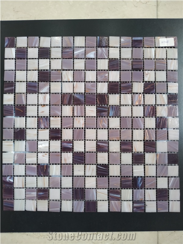 Beautiful Purple Glass Mosaic Tile