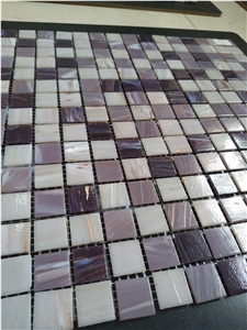 Beautiful Purple Glass Mosaic Tile
