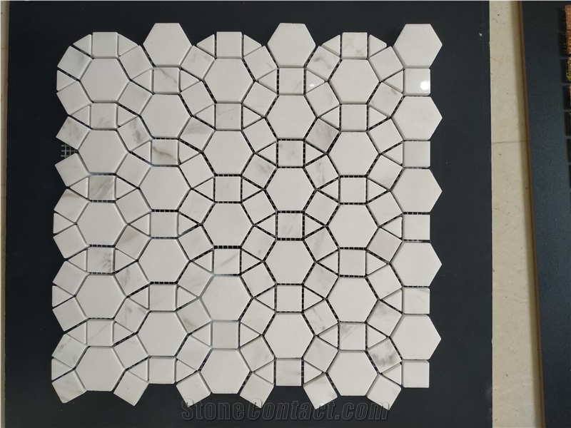 Carrara White Marble Pattern Mosaic