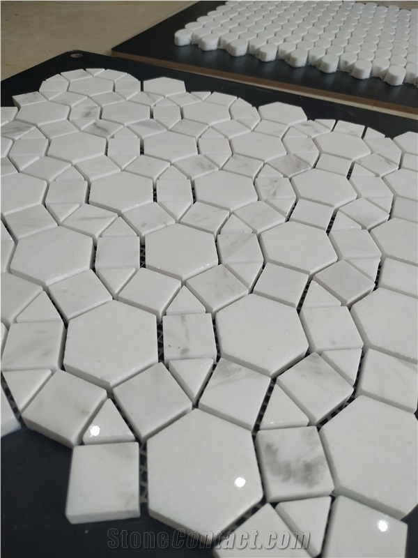 Carrara White Marble Pattern Mosaic