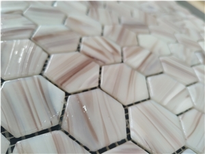 Pink Glass Mosaic Tile
