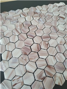 Pink Glass Mosaic Tile