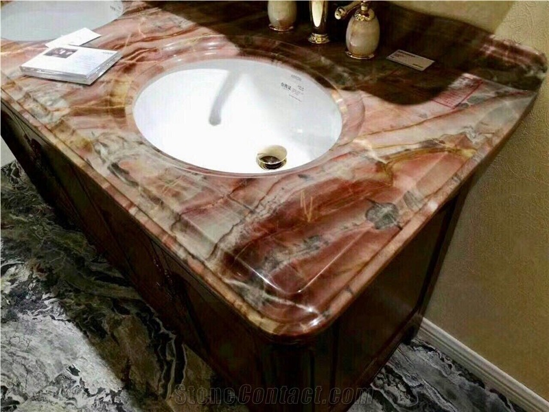 Venece Red Marble for Vanity Top