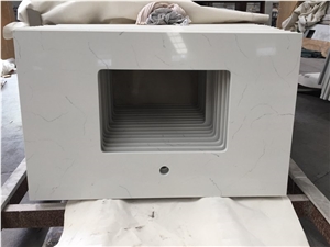 Bianco Carrara Venato Quartz Stone for Countertop