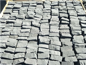 Black Cobble Stone Black Basalt Paver Sets