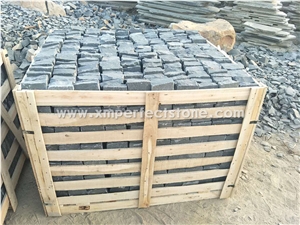 Black Cobble Stone Black Basalt Paver Sets