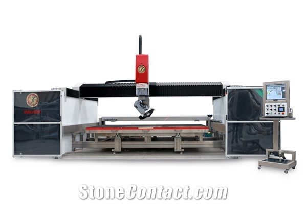 Helios Cut 500 fast and performing 5 interpolated axes bridge saw