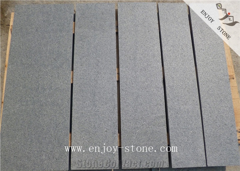G654 Granite,Sesame Grey Tile,Flamed