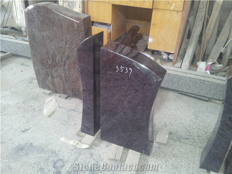 Bahama Blue Engrave Maintenance Monument Headstone