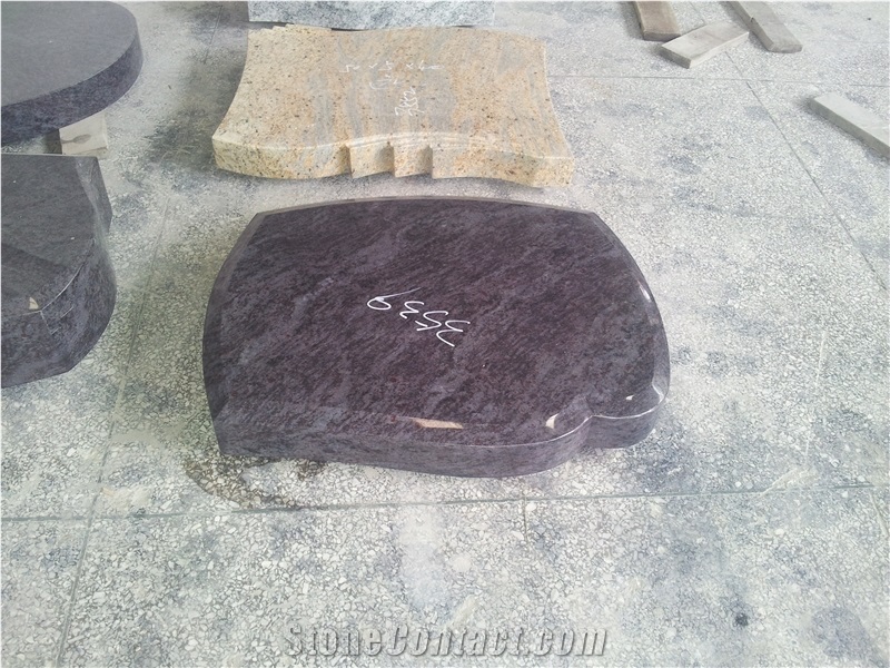 Bahama Blue Engrave Maintenance Monument Headstone
