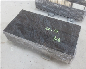 Bahama Blue Granite Cemetery Bevel Tombstone 01
