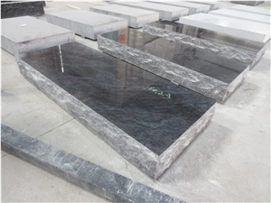 Bahama Blue Granite Cemetery Flats Tombstone 01