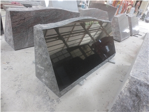 Black Granite Headstone Slants Monument 02