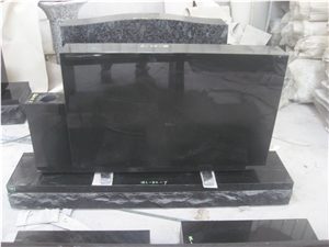 Black Granite Tombstone Design Upright Monument 34