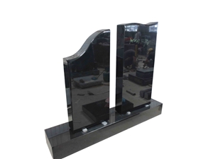 Black Granite Tombstone Upright Monument 08