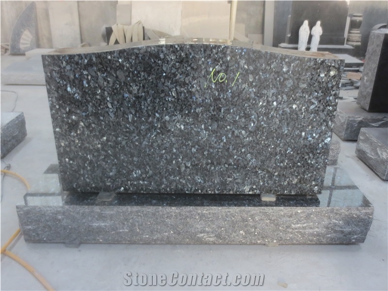 Blue Gravestone Monument Upright Headstone 04