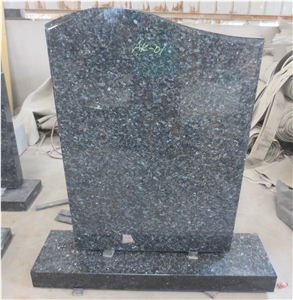 Blue Pearl Cemetery Graveyard Upright Headstone 02