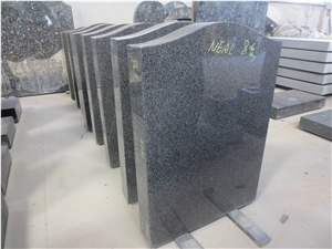 Blue Pearl Granite Gravestone Upright Headstone 06