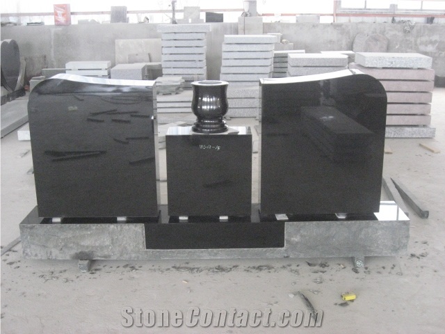 Chinese Black Granite Cemetery Monument 29