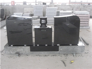 Chinese Black Granite Cemetery Monument 29 Chinese Black Granite Cemetery Monument 29