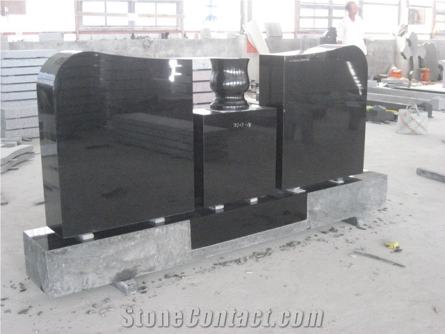 Chinese Black Granite Cemetery Monument 29
