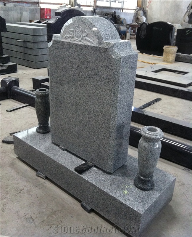 Custom Engraved Cemetery Upright Headstones 06