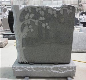 Grey Granite Gravestone Upright Headstones 09
