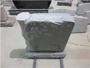 Grey Granite Gravestone Upright Headstones 09