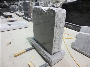 Grey Granite Gravestone Upright Headstones 09